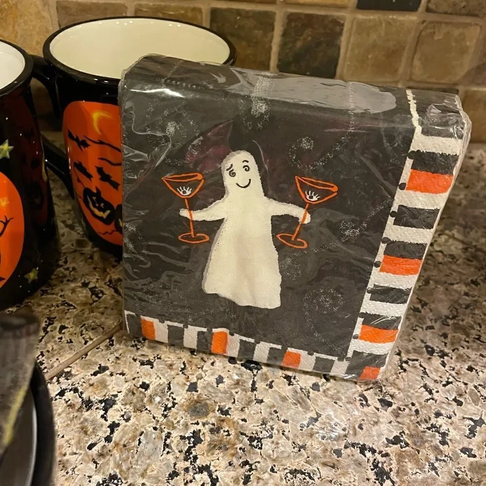 Certified International Halloween Vintage Bowls and Mug Set of 8!!